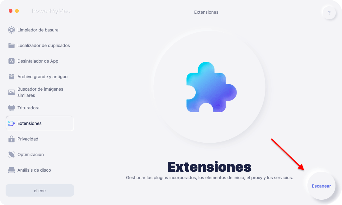 Extensión de escaneo