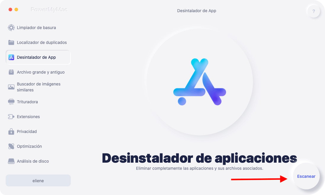 Escanear todas las aplicaciones en Mac