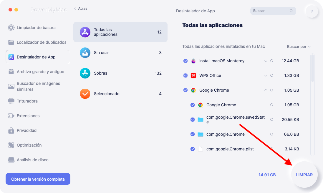 Desinstalar software en Mac