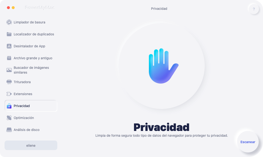 Elija el módulo de privacidad