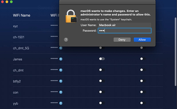 Wifi Network Sweep Ingrese el código de acceso