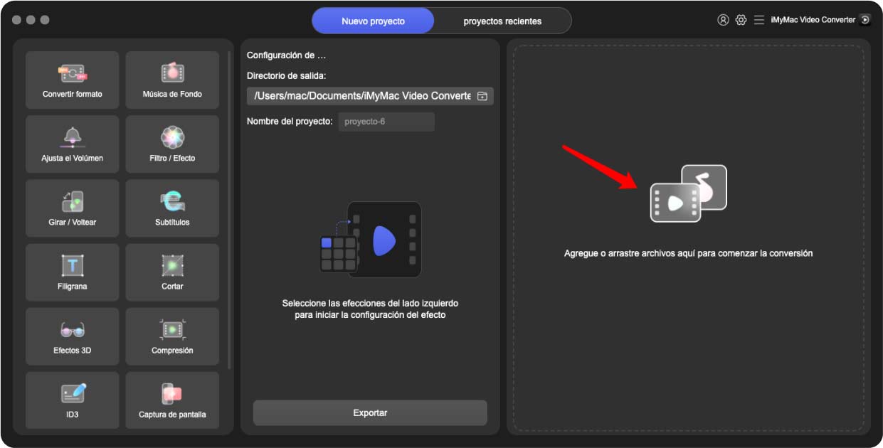 Agregar archivo de grabación
