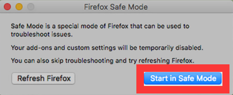 Inicie Firefox en modo seguro