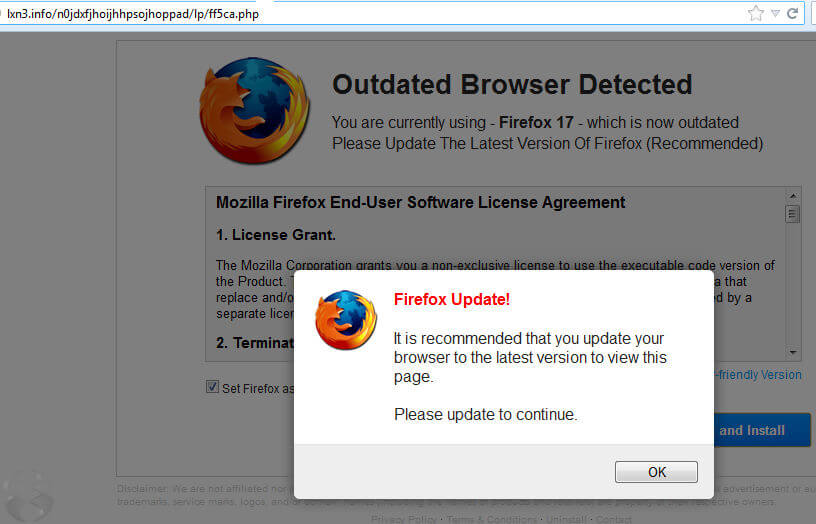 Actualizar el navegador Firefox