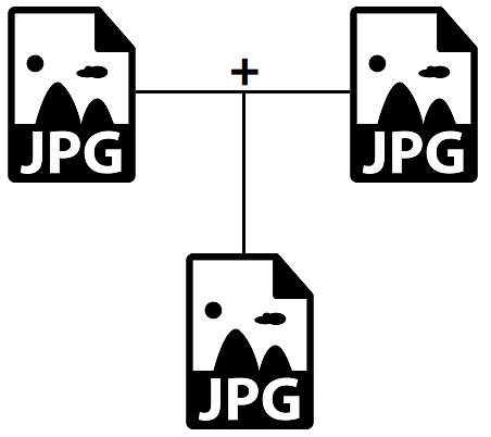 Fusionar archivos JPG
