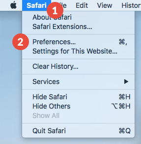 Configuración en Safari para eliminar Search Marquis