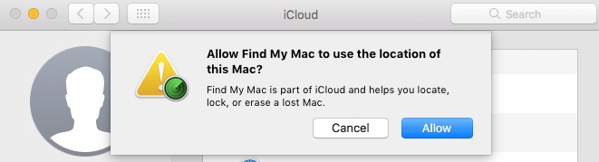 Configurar Find My Mac