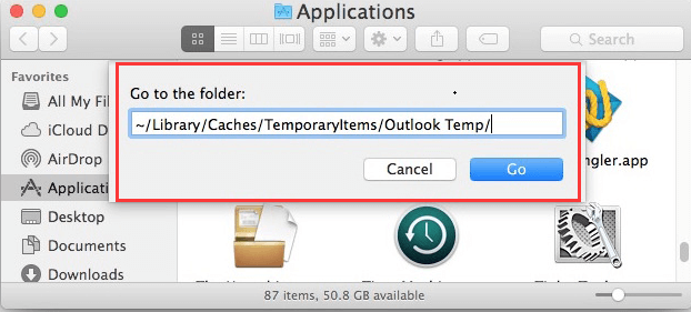 Buscar archivos adjuntos en la carpeta temporal de Outlook
