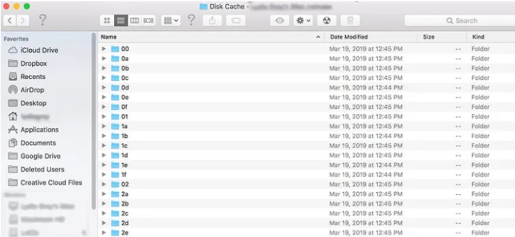 Eliminar caché de disco para borrar Adobe Cache en Mac
