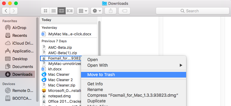 Cómo eliminar descargas en Mac