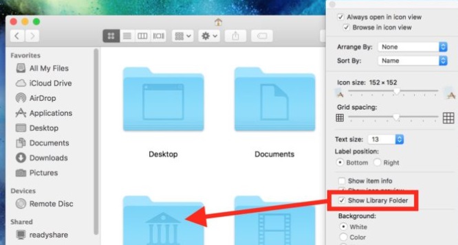 Mostrar fácilmente la carpeta de la biblioteca en Mac