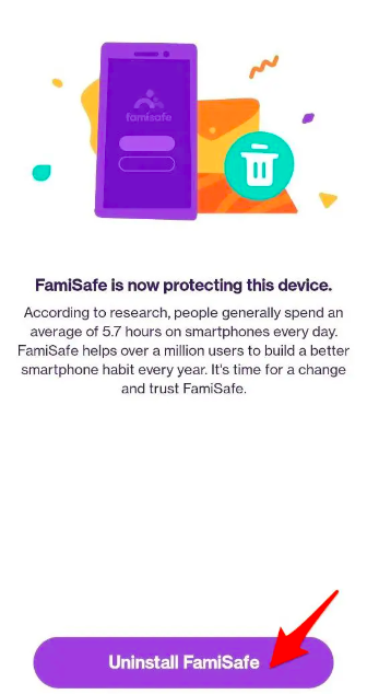 Desinstalar FamiSafe en Android