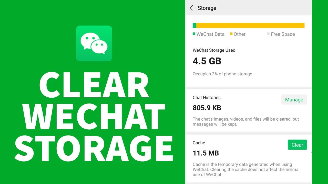 Borrar mi caché de WeChat en mi teléfono