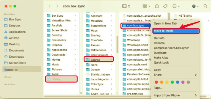 Desinstalar manualmente Box Sync en Mac con todos los archivos relacionados