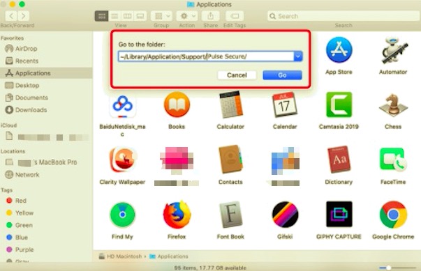 Desinstalar Pulse Secure en Mac con datos relacionados