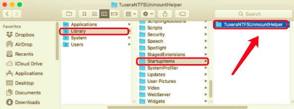 Desinstalar manualmente Tuxera NTFS de Mac con archivos relacionados