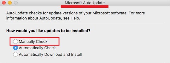 Desactive la actualización automática de Microsoft