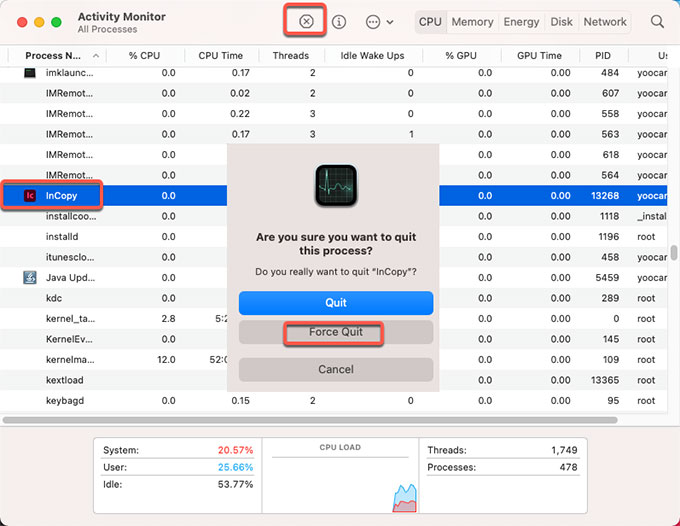Desinstalar Adobe InCopy en Mac manualmente