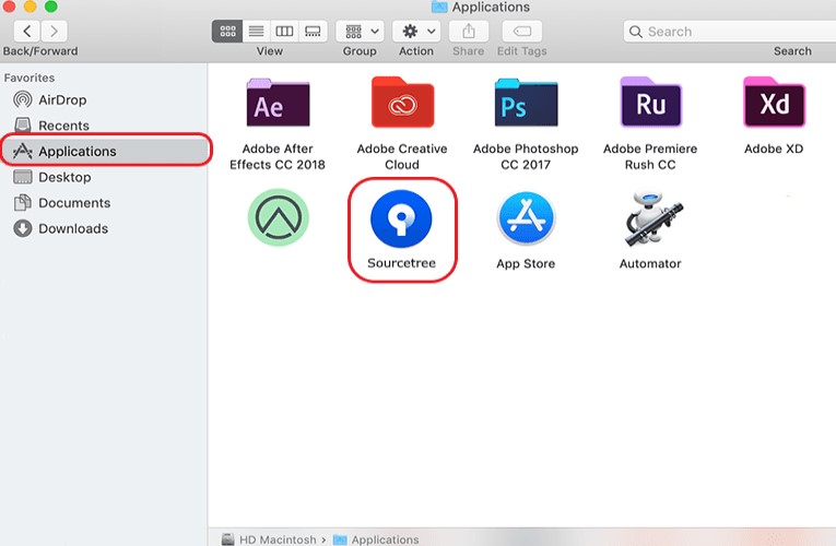 Desinstalar manualmente Sourcetree en Mac