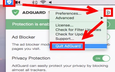 Salga de AdGuard antes de desinstalarlo