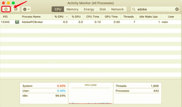 Eliminar o deshabilitar manualmente AdobeIPCBroker de Mac