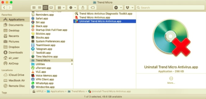 Elimine Trend Micro Antivirus con su desinstalador integrado