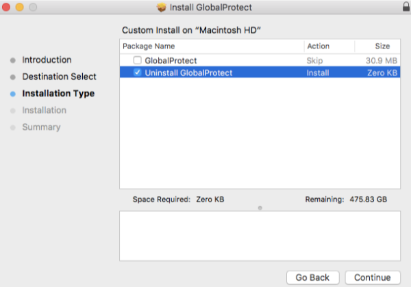 Desinstalar manualmente GlobalProtect en Mac