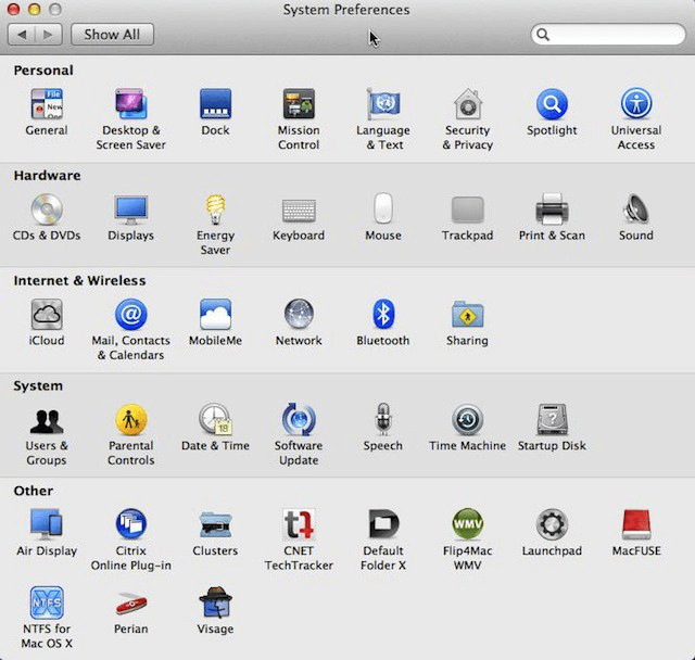 Cambiar los programas de inicio Mac preferencia