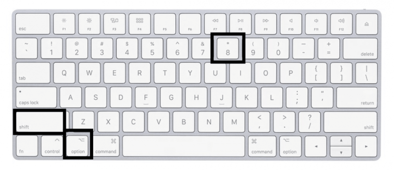 Hacer el símbolo de grado en el teclado de Mac