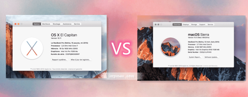 El Capitan vs macOS Sierra