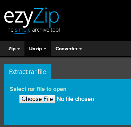 Abra archivos RAR en Mac con ezyZip