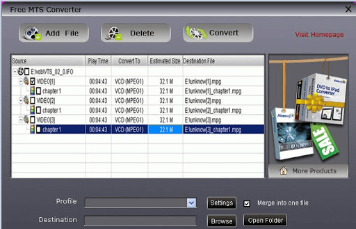 Convertidor MTS gratuito alternativo de HandBrake