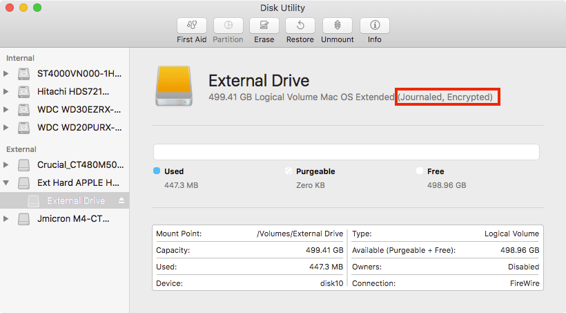 Cómo cifrar archivos en la utilidad de disco de Mac