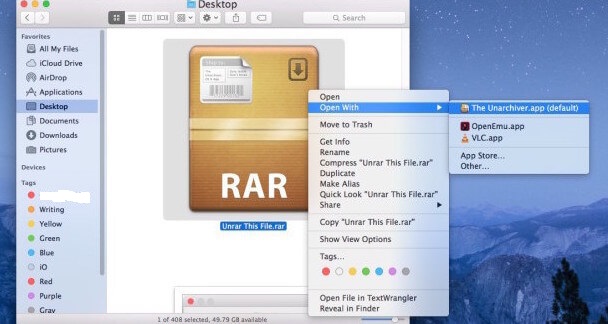 Cómo abrir archivos 7z en Mac Unarchiver