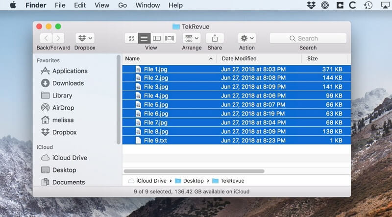 Cómo seleccionar varios archivos en Mac