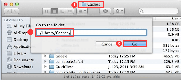 Eliminar cachés en Mac