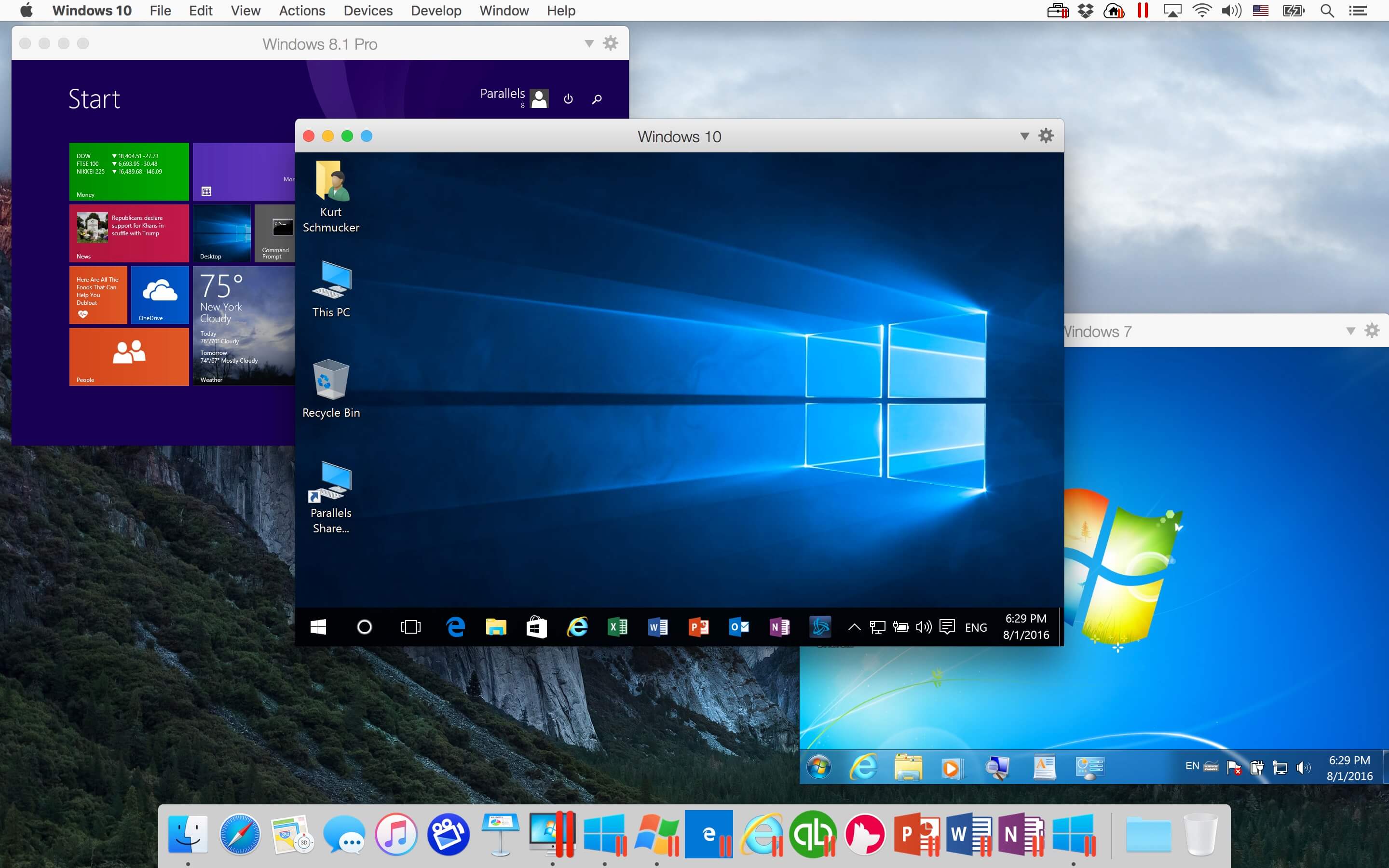 Parallels Desktop en Mac