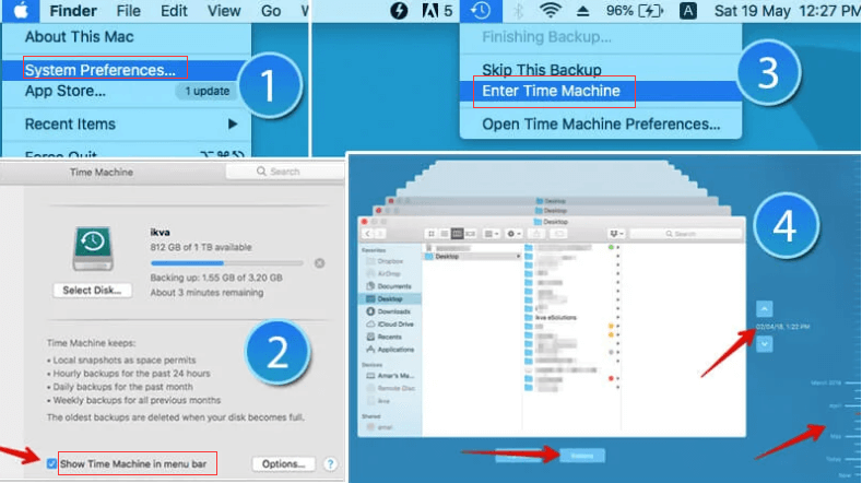 Recuperar archivos con Time Machine