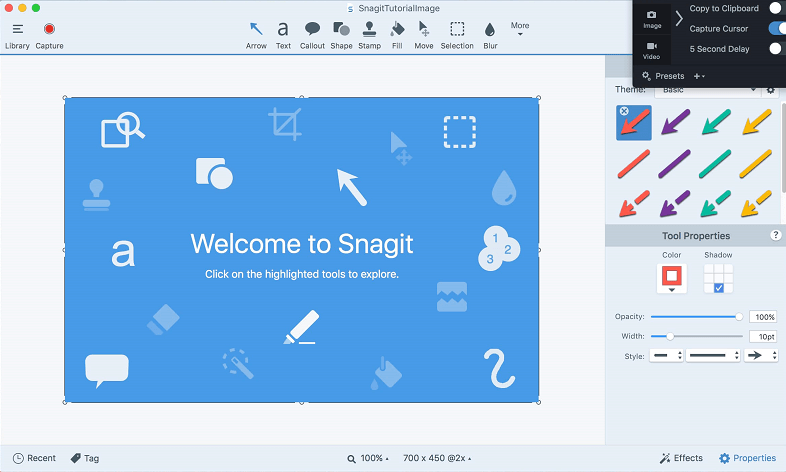 Herramienta de recortes para Mac Snagit