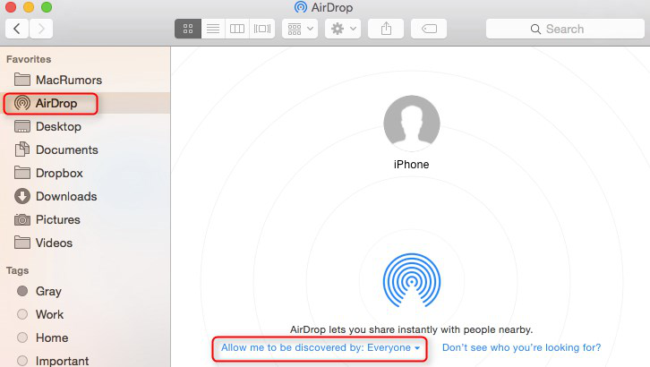 Cómo activar AirDrop en Mac