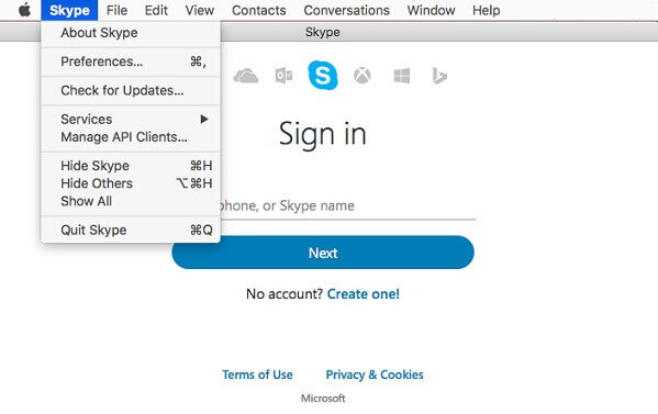 Desinstalar Skype en Mac