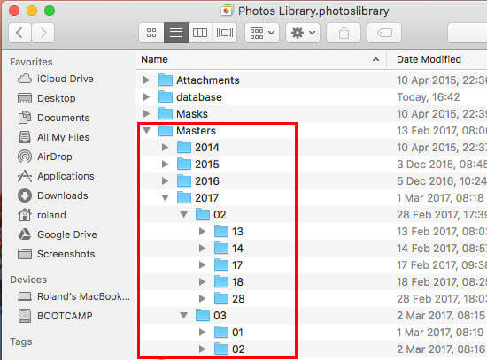 Cómo acceder a la ubicación donde se almacenan los archivos de fotos