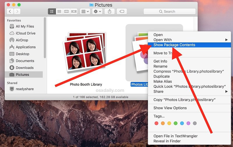 Donde fotos almacenadas en Mac