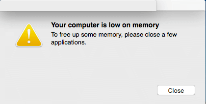 Su computadora tiene poca memoria Mac