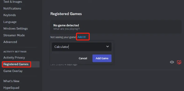 Agregar juego para arreglar la pantalla de Discord Compartir sin audio