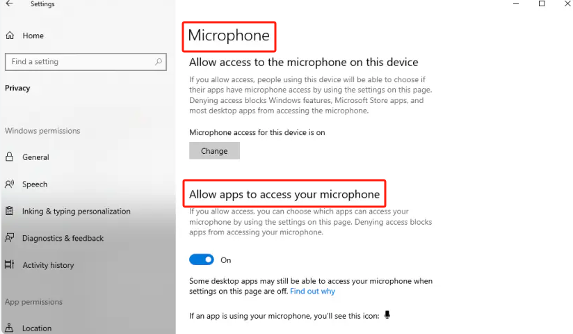 Obtenga permisos de micrófono para arreglar la pantalla de Discord y compartir sin audio