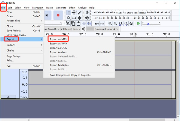 Graba de YouTube a MP3 con Audacity