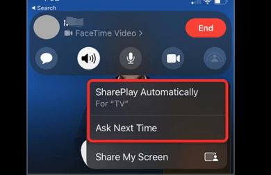 Mira una película en FaceTime con alguien