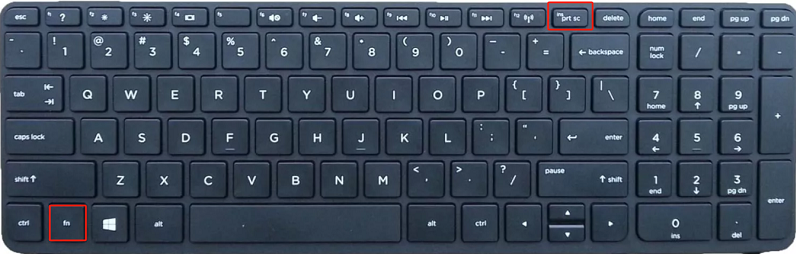 Captura de pantalla en Acer con teclado