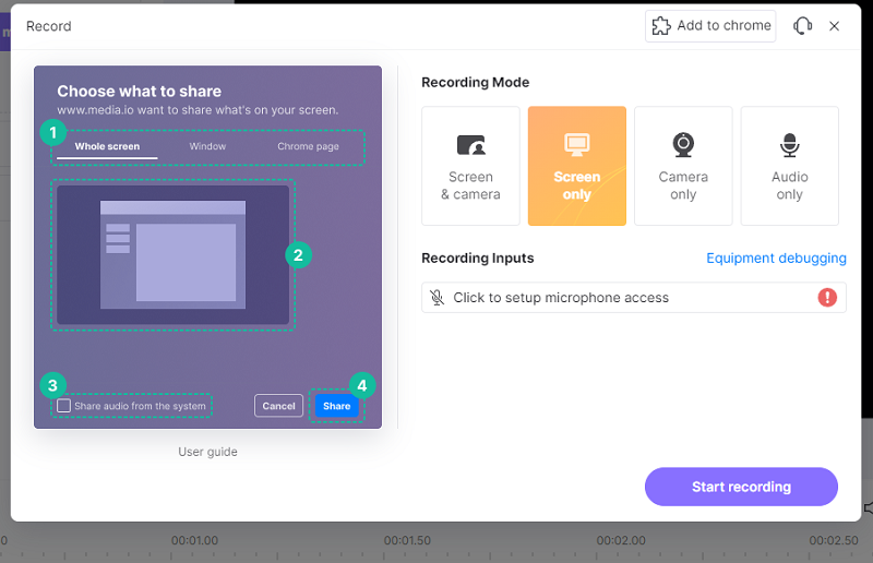 Grabador de audio de YouTube Media.io
